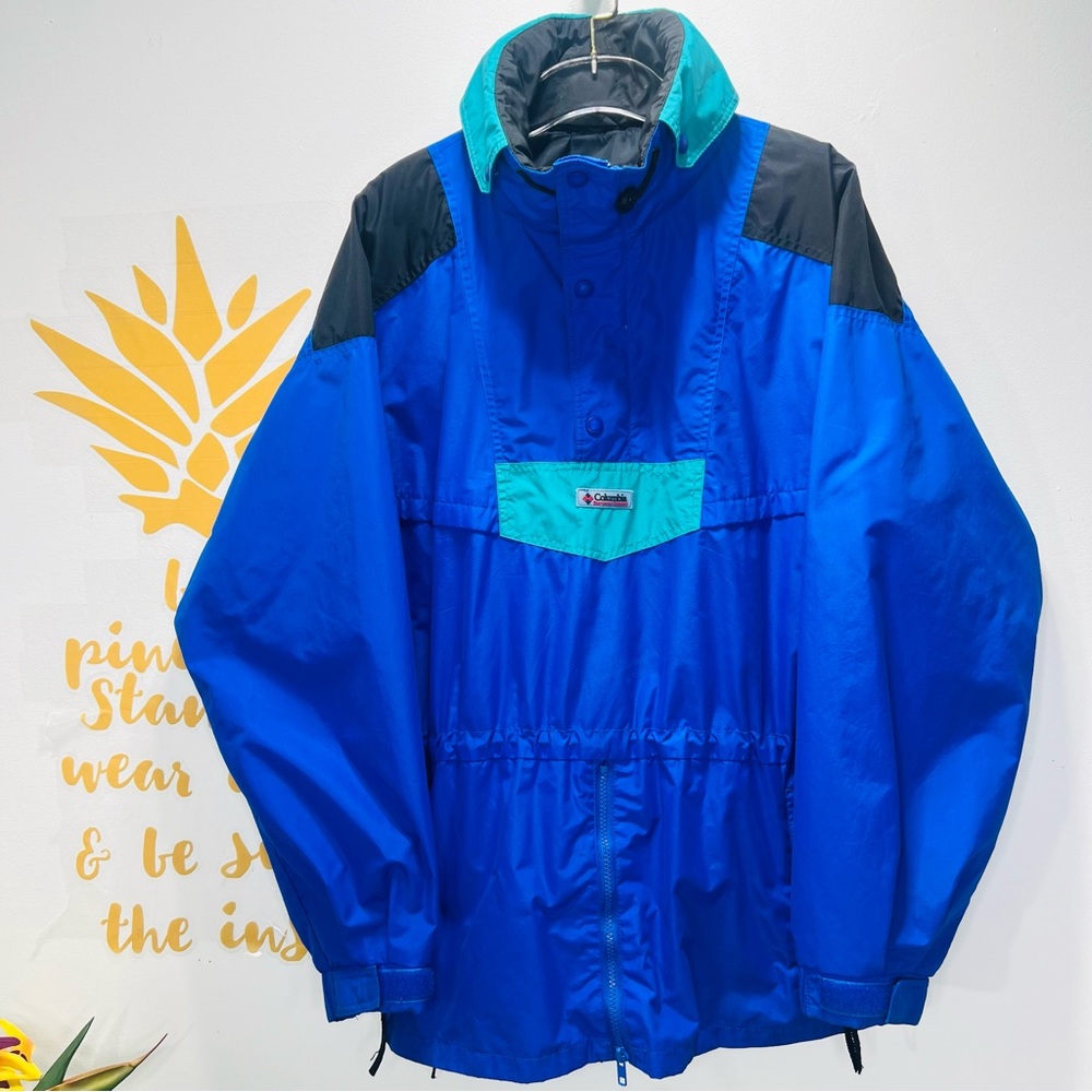 COLUMBIA SPORTSWEAR Vintage USA Made Blue Ski Snowboard Jacket Coat Men’s Large - Picture 2 of 16